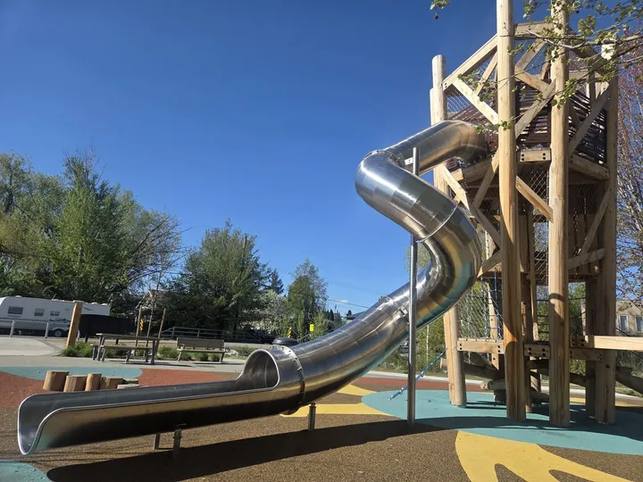 Ground-level view of Burne Avenue Park